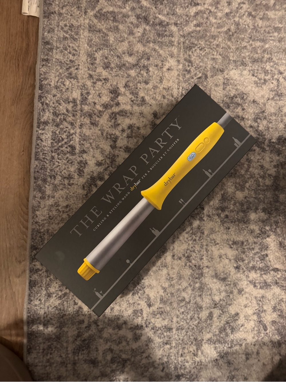 Drybar Yellow and Silver Curling Wand Styling Iron